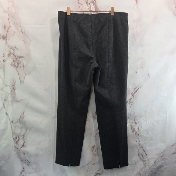 J Jill Pants Womens Medium Gray Pull On High Rise Ponte Slim Leg Heathered - Picture 5 of 11